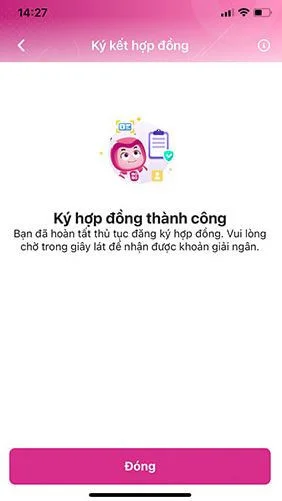 Giải ngân khoản vay FastMoney