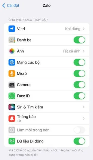 Chặn app vay tiền truy cập vào danh bạ trên iPhone