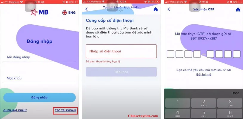 Đăng ký tài khoản ngân hàng MB Bank Online