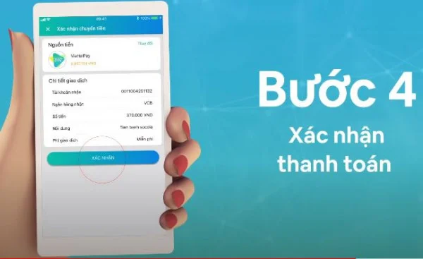 Chuyển khoản qua TK trên Viettelpay