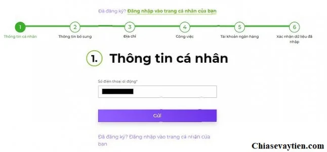 Đăng ký vay tiền Online Moneyveo