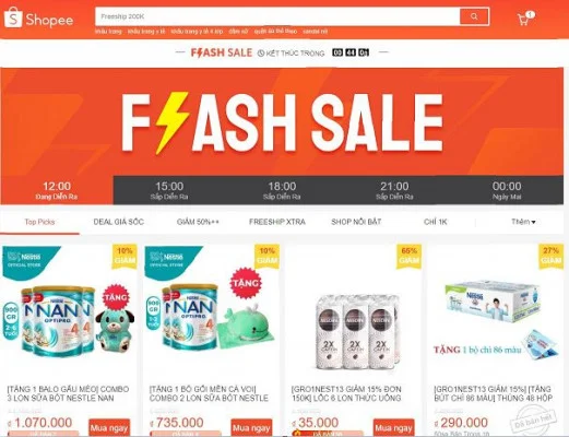 Săn sản phẩm giá tốt qua Flash Sale