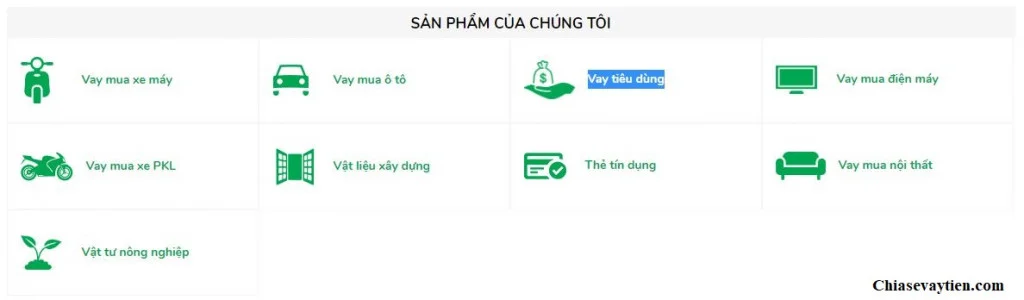 Sản phẩm của Công ty tài chính JASSC