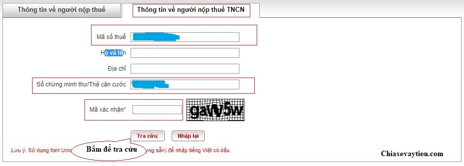 Tra cứu ngày cấp mã số thuế cá nhân