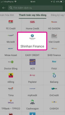 Thanh toán, tất toán khoản vay Shinhan Finance qua MOMO