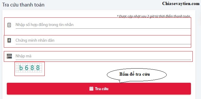 Tra cứu thông tin thanh toán Home Credit