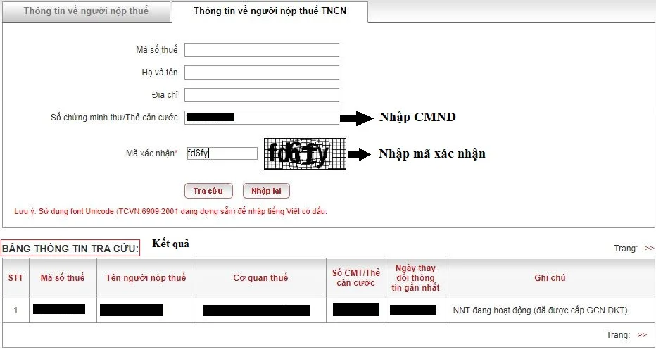 Hướng dẫn Tra cứu mã số thuế cá nhân 