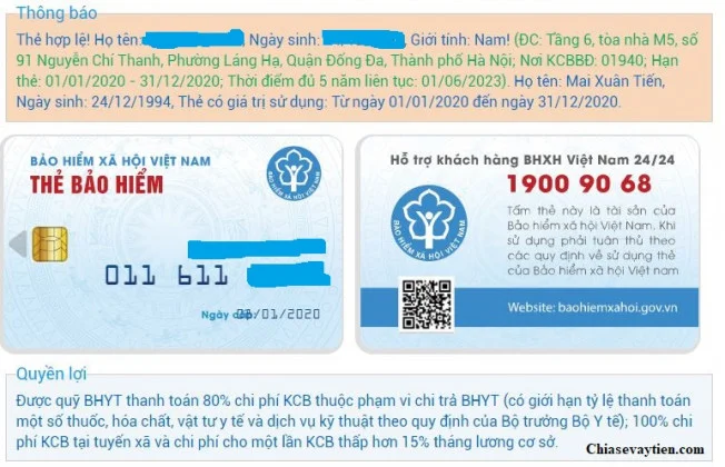 Kết quả tra cứu hạn thẻ bảo hiểm y tế qua Online