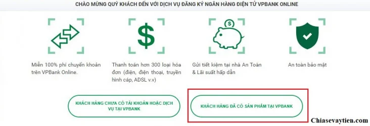 Đăng ký Internet Banking VPBank Online