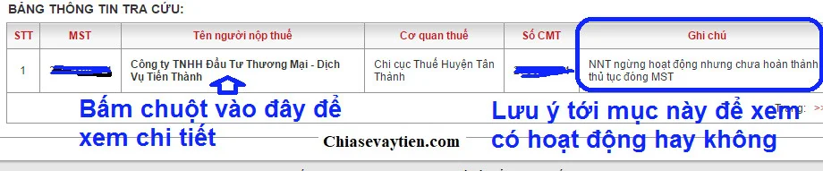 Tra cứu thông tin người nộp thuế doanh nghiệp