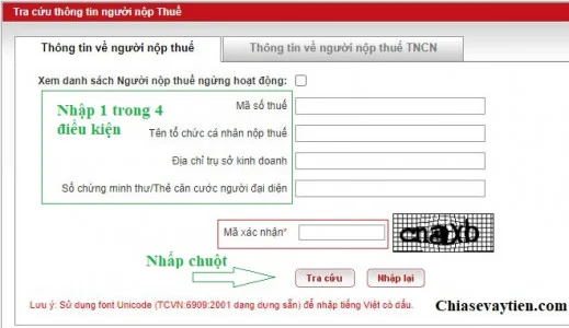 Tra cứu thông tin người nộp thuế doanh nghiệp