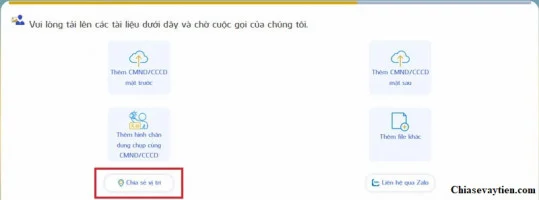 Upload CMND vay tiền Cash24