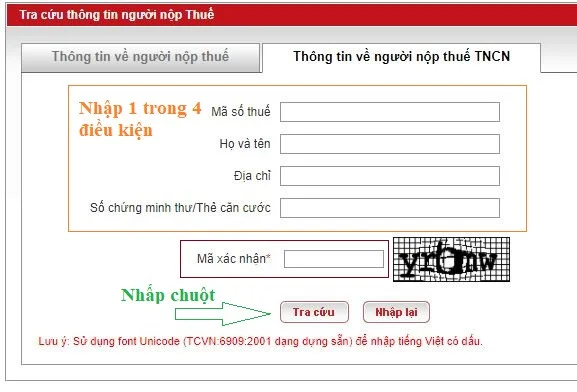 Tra cứu thông tin người nộp thuế