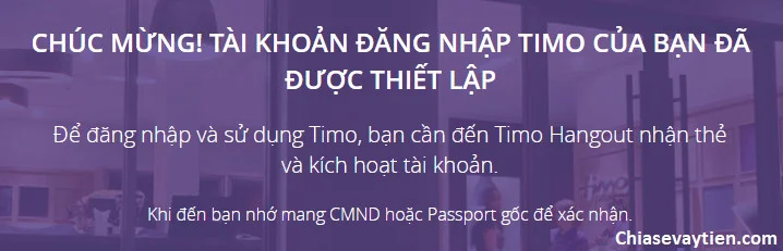 Hướng dẫn mở thẻ timo nhận ngay trong ngày