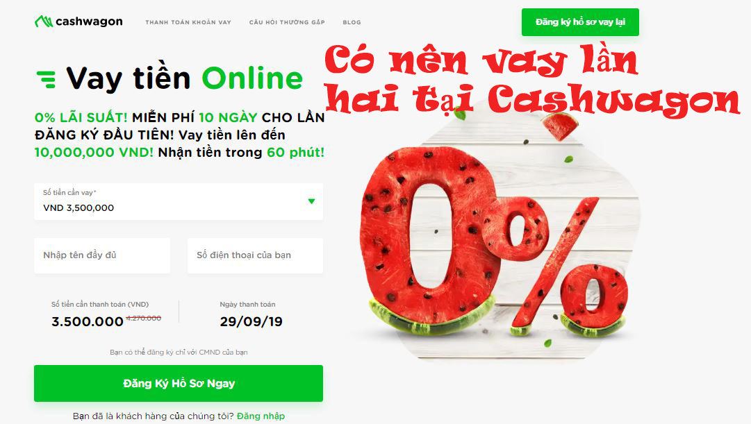 Vay tiền nhanh Online với Cashwagon