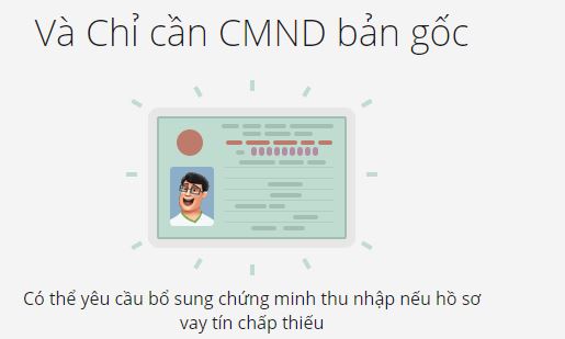 vay tiền bằng CMND