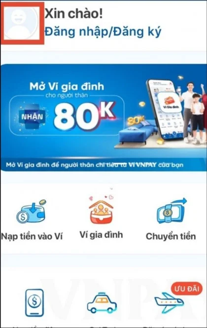 Đăng nhập ví VNPAY