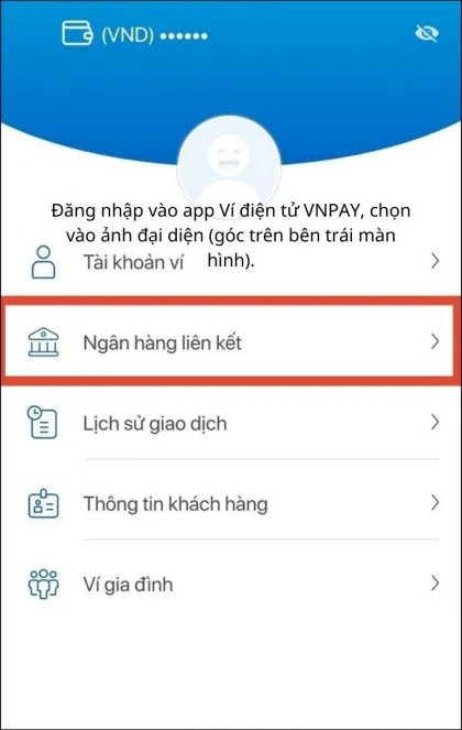 Chọn ngân hàng liên kết - VNPAY