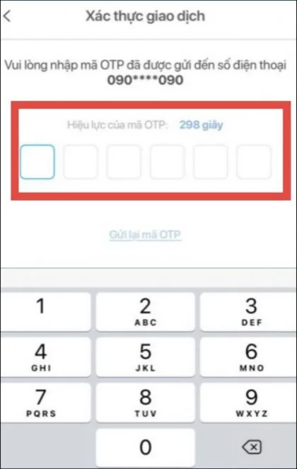 Nhập mã OTP