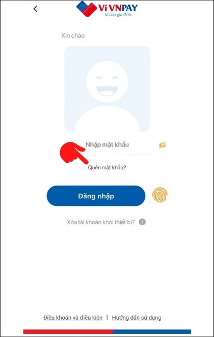 Lấy lại mật khẩu VNPAY