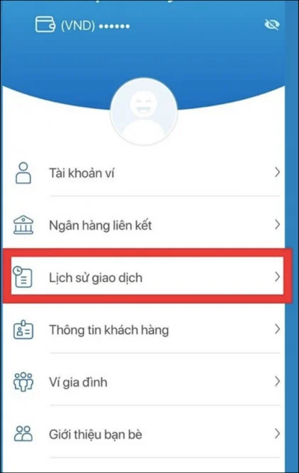 Xem lịch sử giao dịch VNPAY