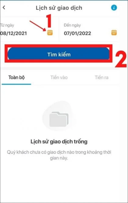 Xem lich sử giao dịch VNPAY