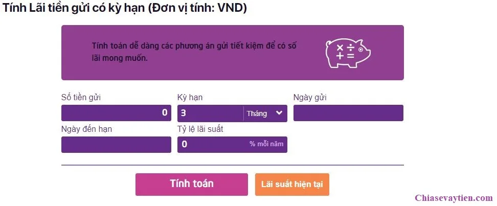 Tính lãi suất tiền gửi có kỳ hạn tpbank