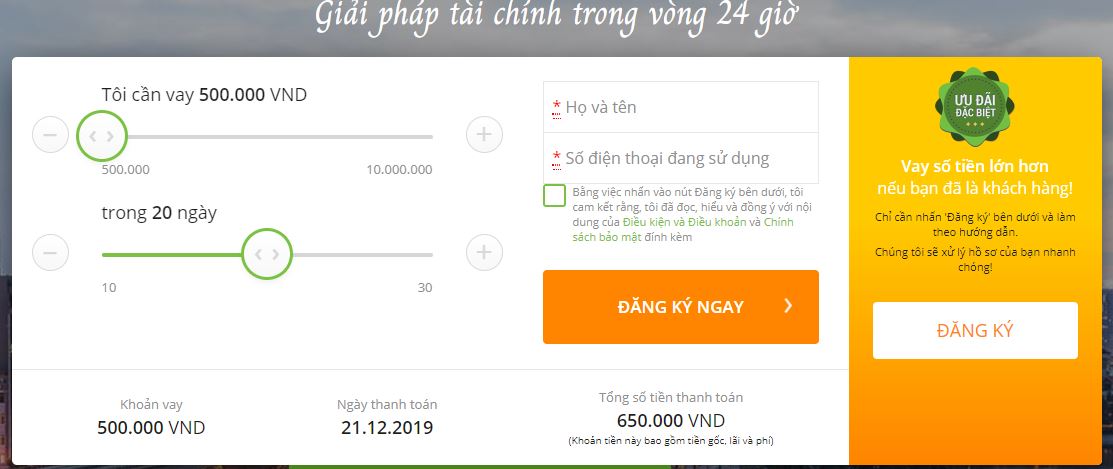 Vay tiền tại Doctor đồng